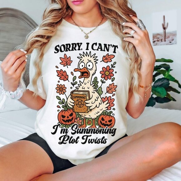 Sorry I Can’t I’m Summoning Plot Twists Tee - Picture 1 of 3